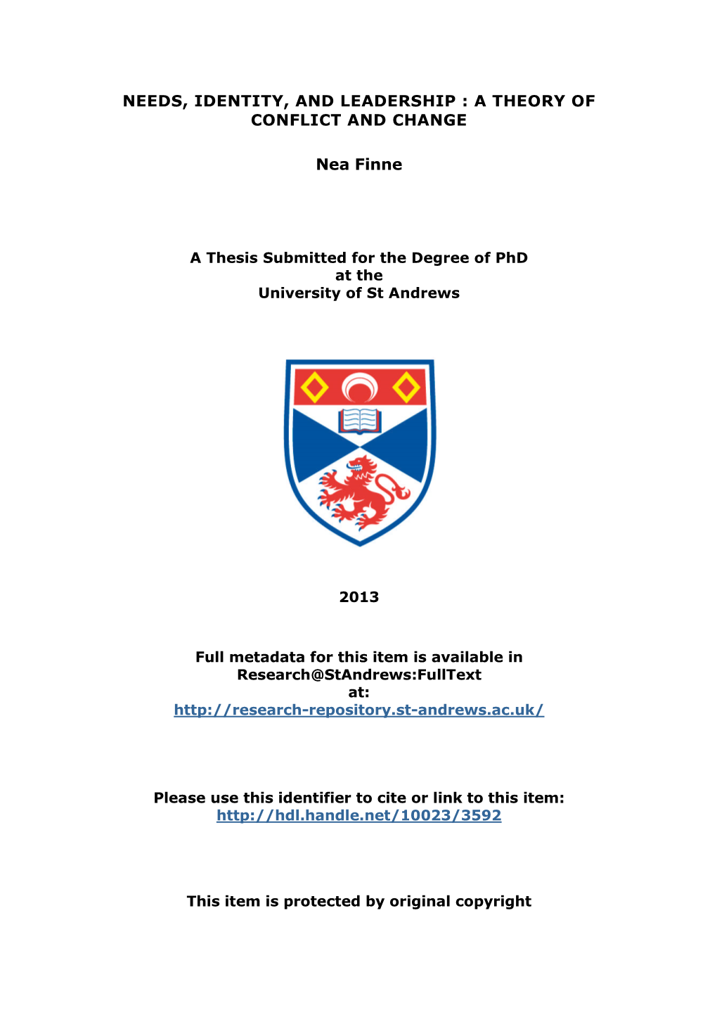 Nea Finne Phd Thesis