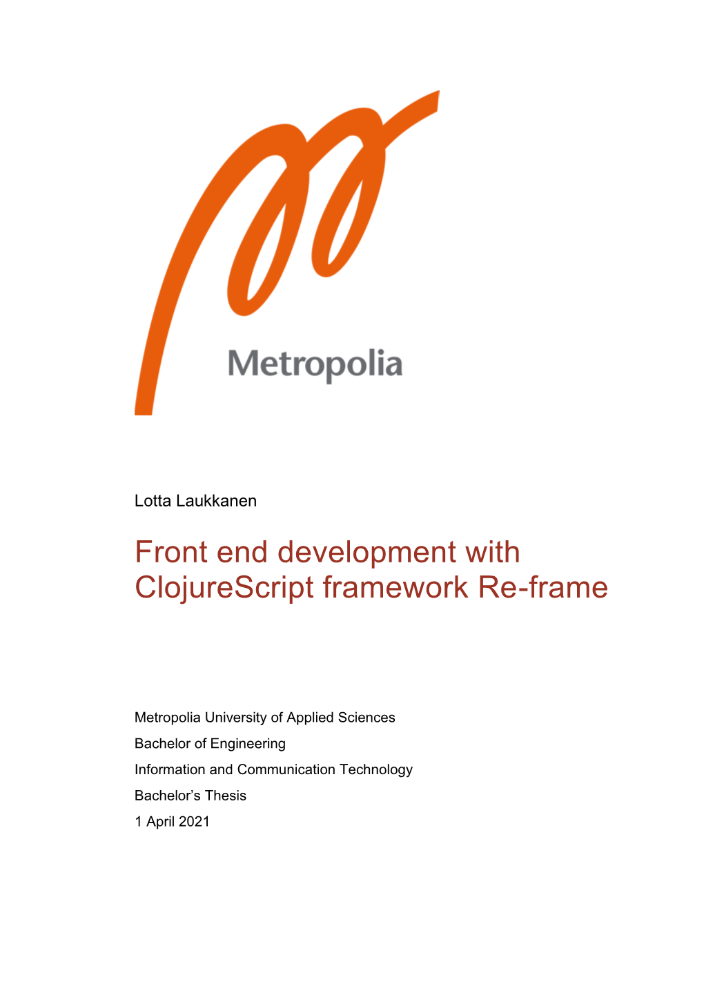 Front End Development with Clojurescript Framework Re-Frame