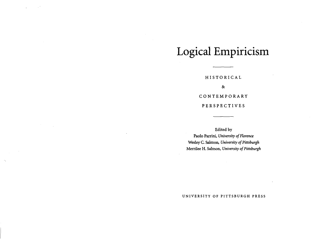 Logical Empiricism