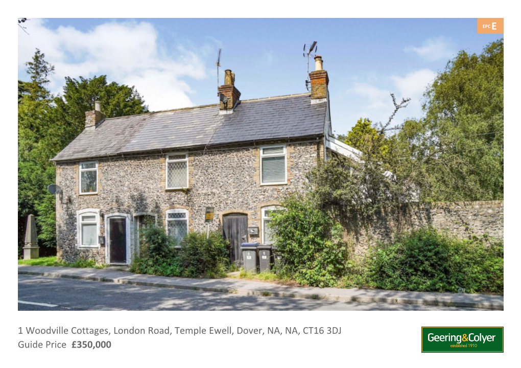 1 Woodville Cottages, London Road, Temple Ewell, Dover, NA, NA, CT16