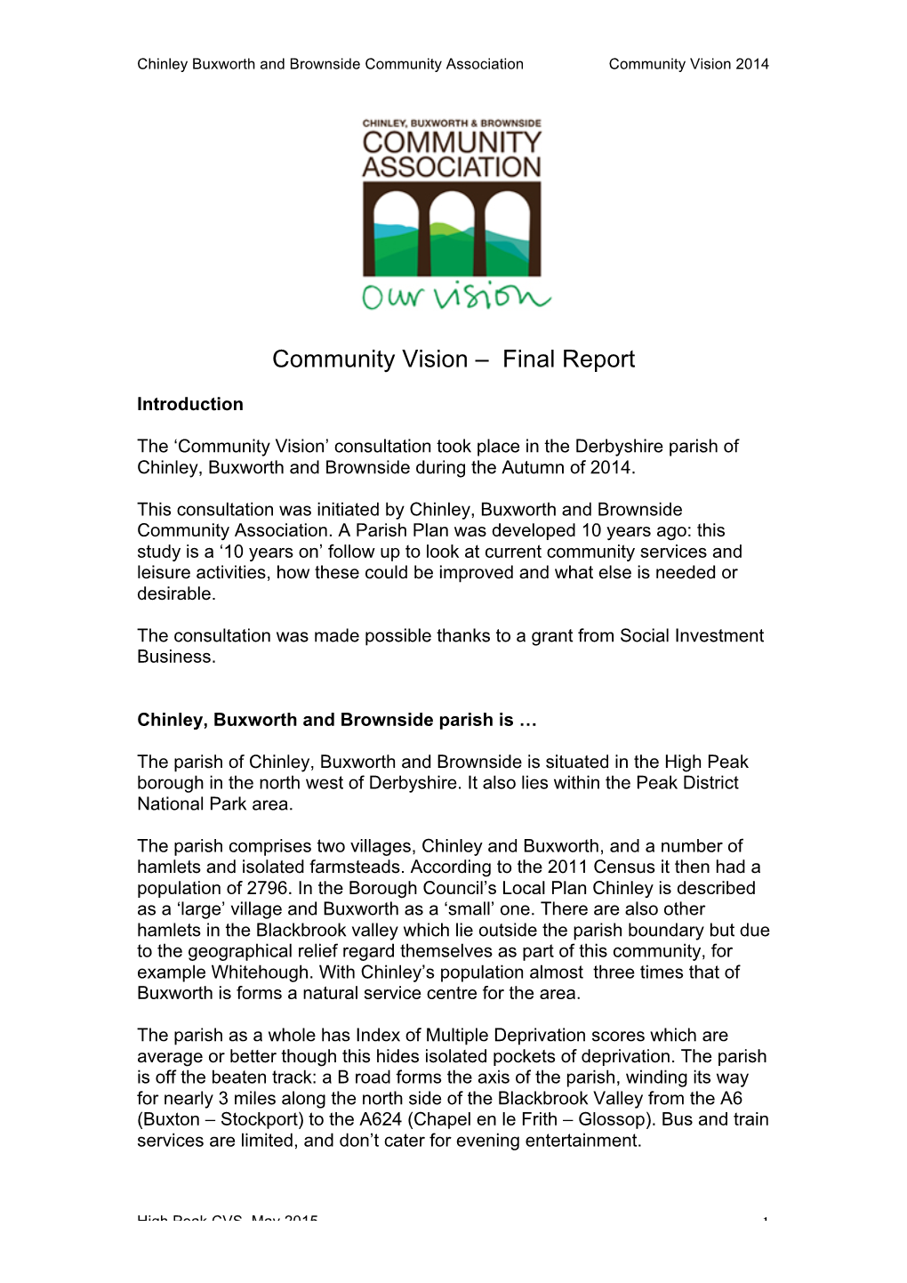 Community Vision – Final Report