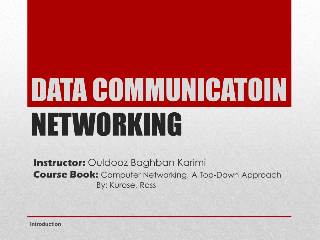 Data Communicatoin Networking