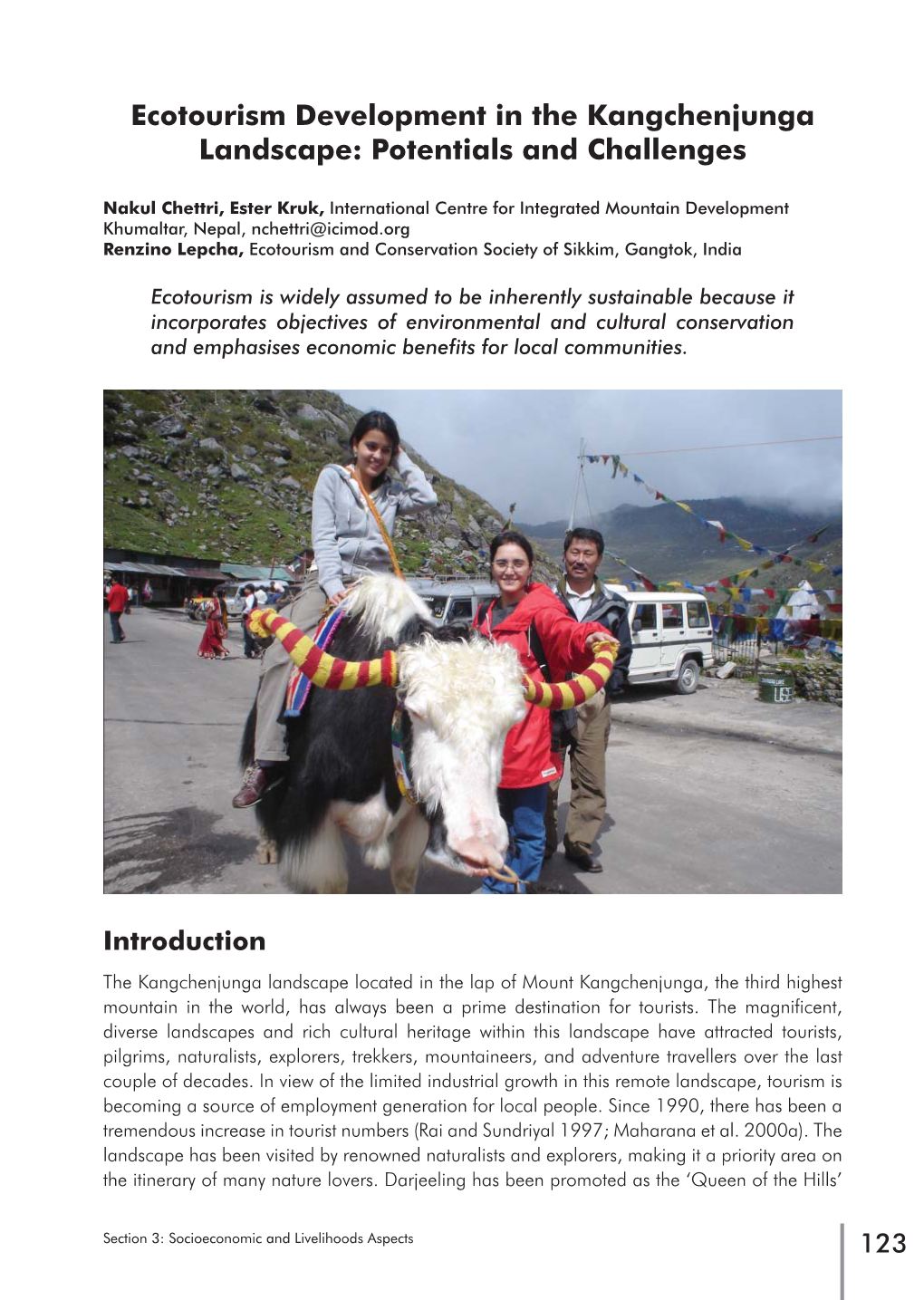 Biodiversity Conservation in the Kangchenjunga Landscape Final