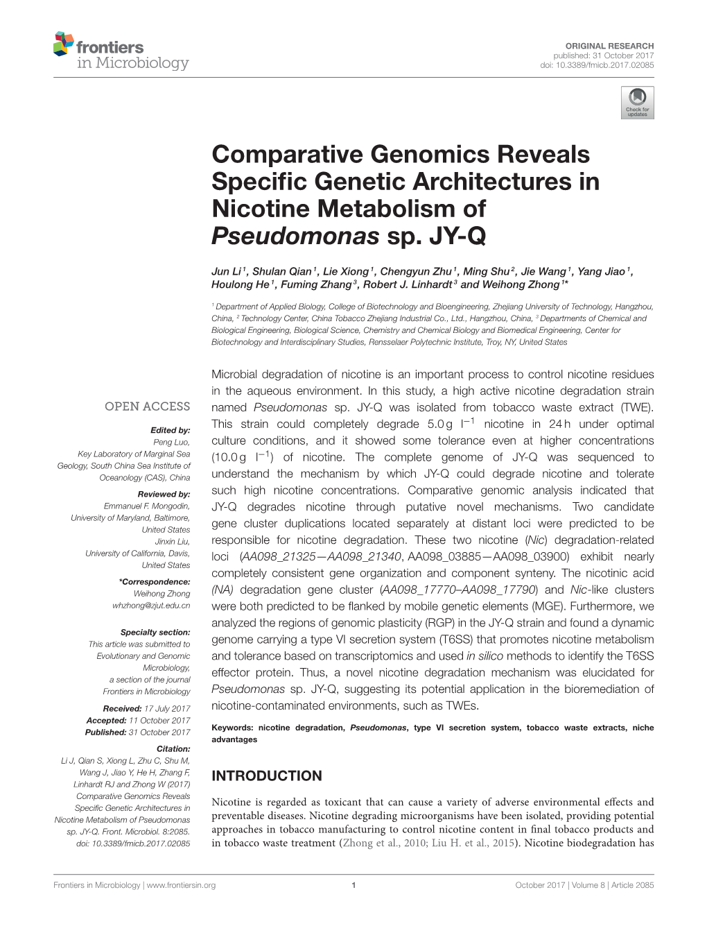 Comparative Genomics Reveals Specific Genetic Architectures In