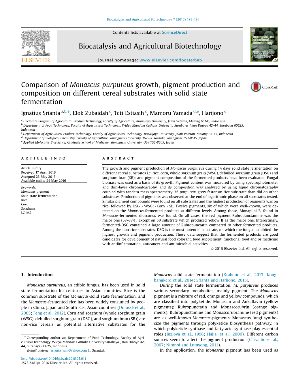 Comparison of Monascus Purpureus Growth (BCAB).Pdf