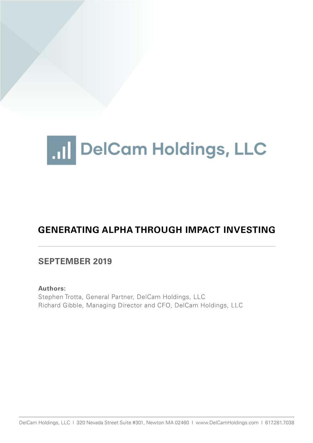 Generating Alpha Through Impact Investing