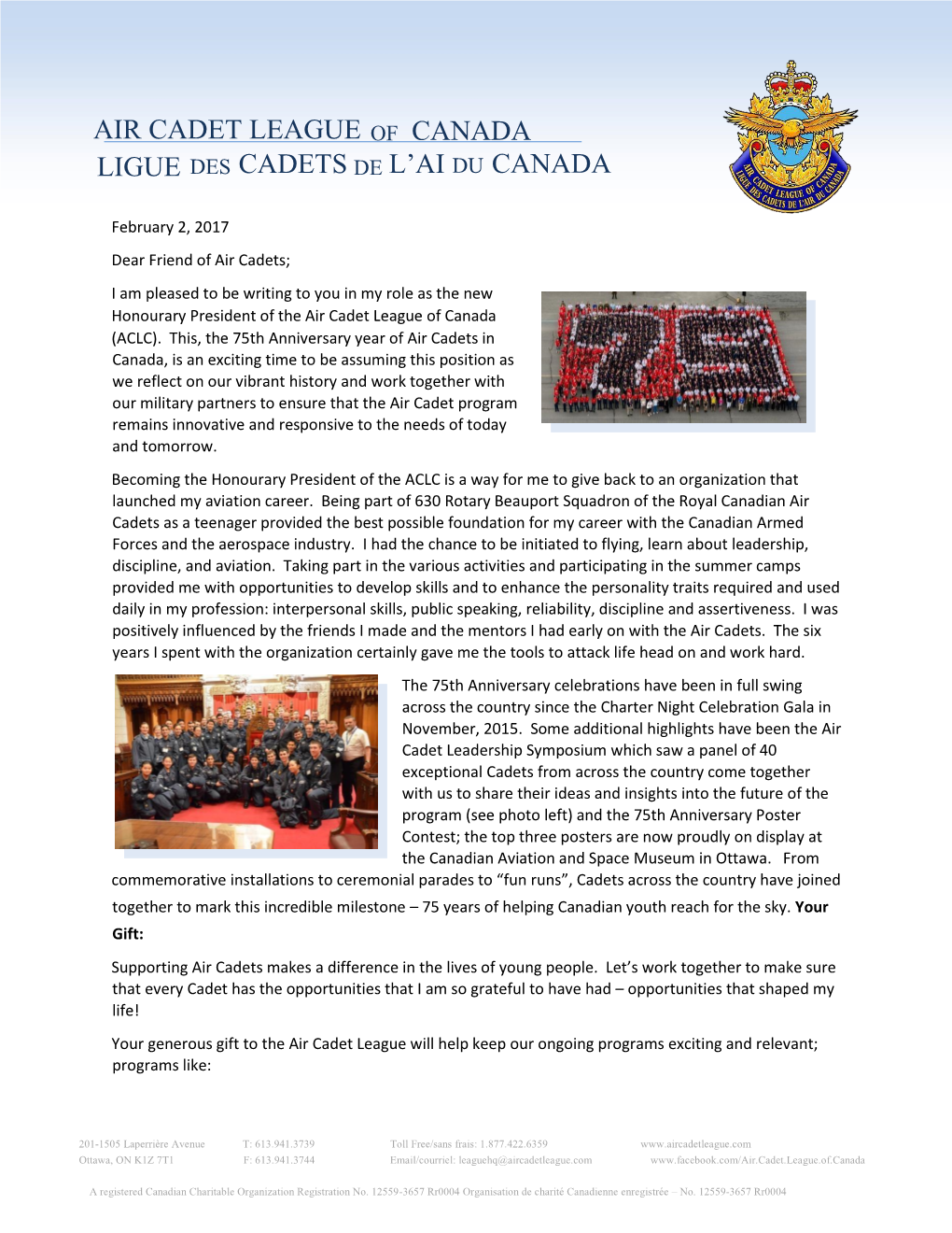 Air Cadet League of Canada Ligue Des