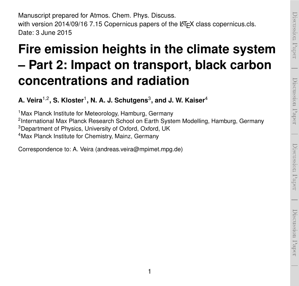 Fire Emission Heights in the Climate System – Part 2