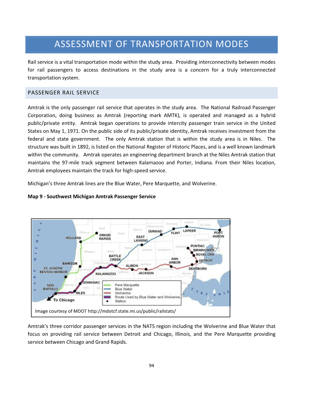 Assessment of Transportation Modes