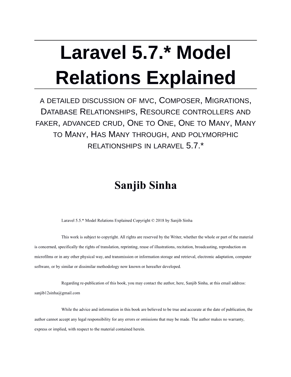 Laravel 5.7.* Model Relations Explained