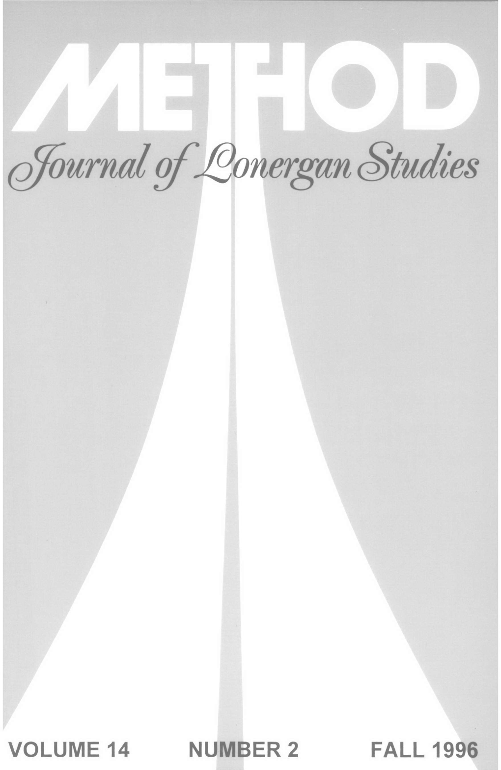 Journal of Lonergan Studies, Vol. 14, No. 2