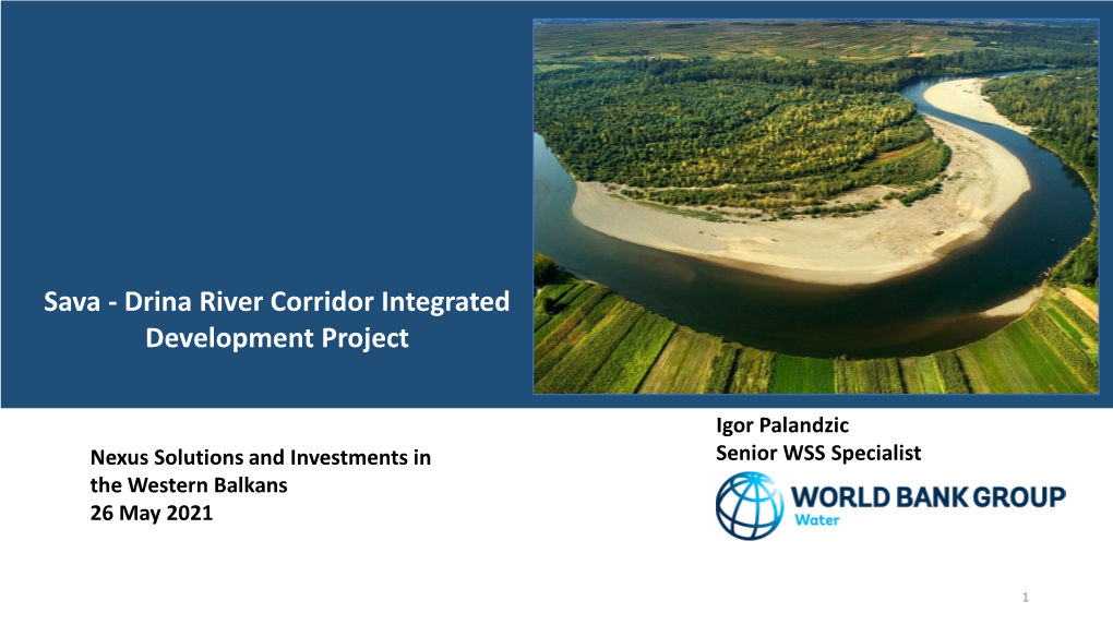 WORLD BANK GROUP Sava-Drina River Corridor Integrated