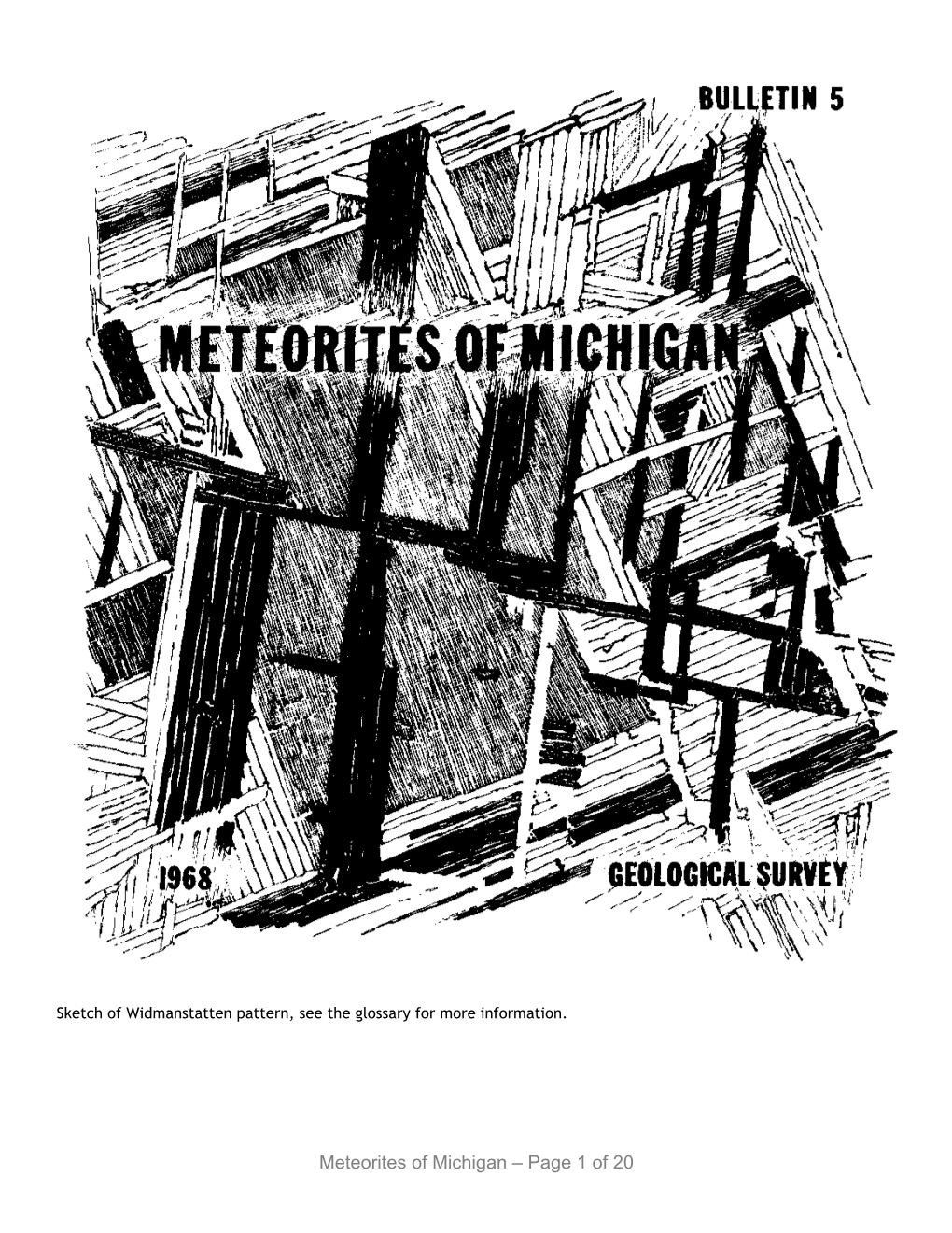 Meteorites of Michigan – Page 1 of 20 Geological Survey ILLUSTRATIONS Bulletin 5 Frontispiece