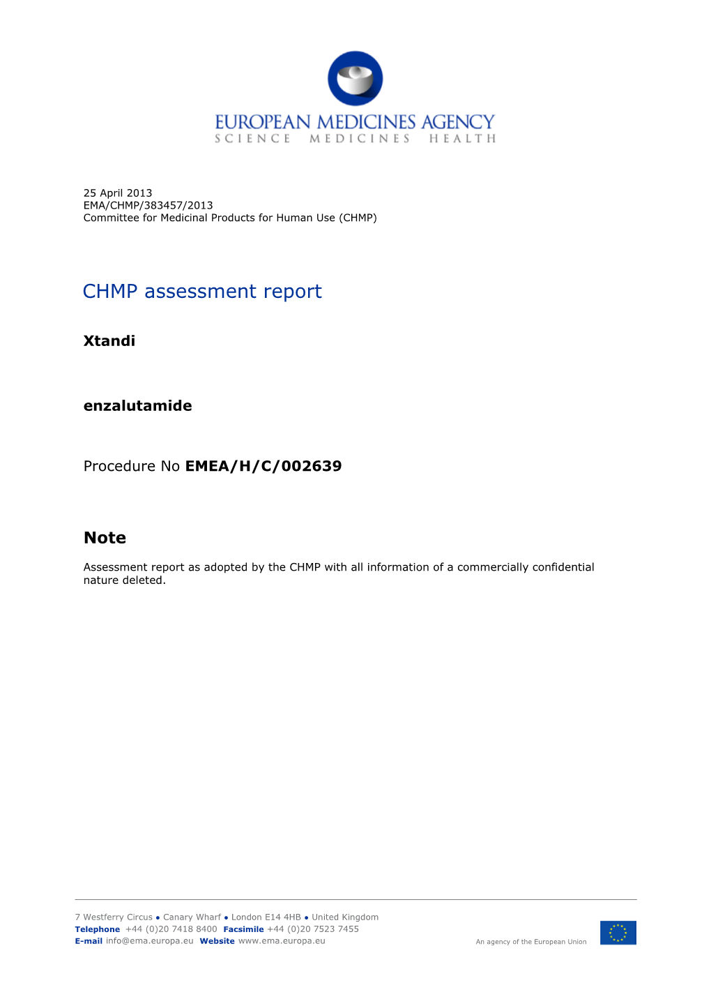 CHMP Assessment Report