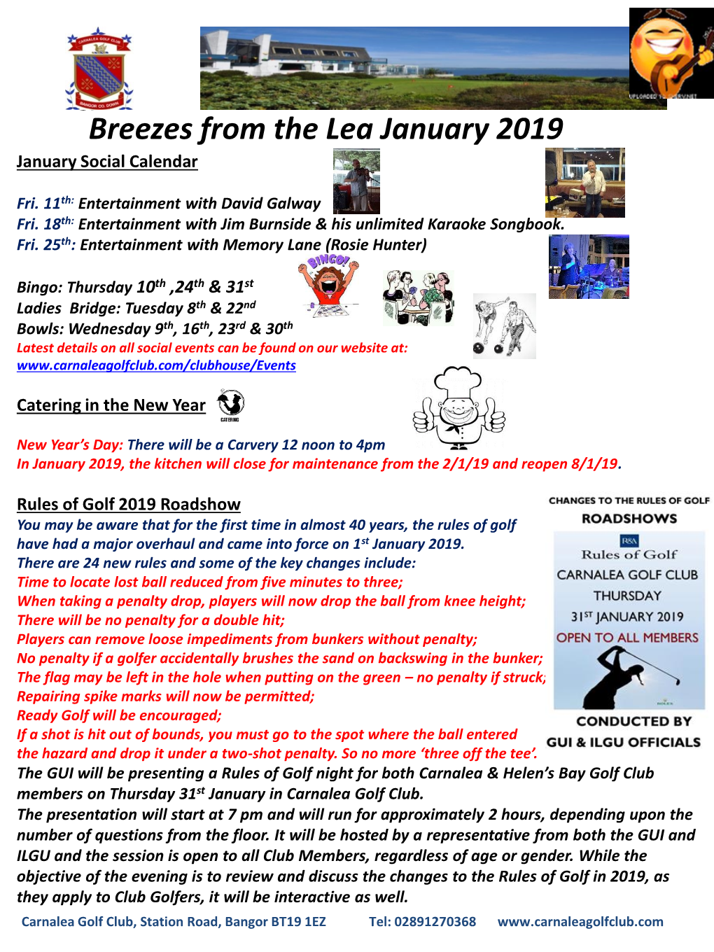 Breezes from the Lea January 2019 January Social Calendar