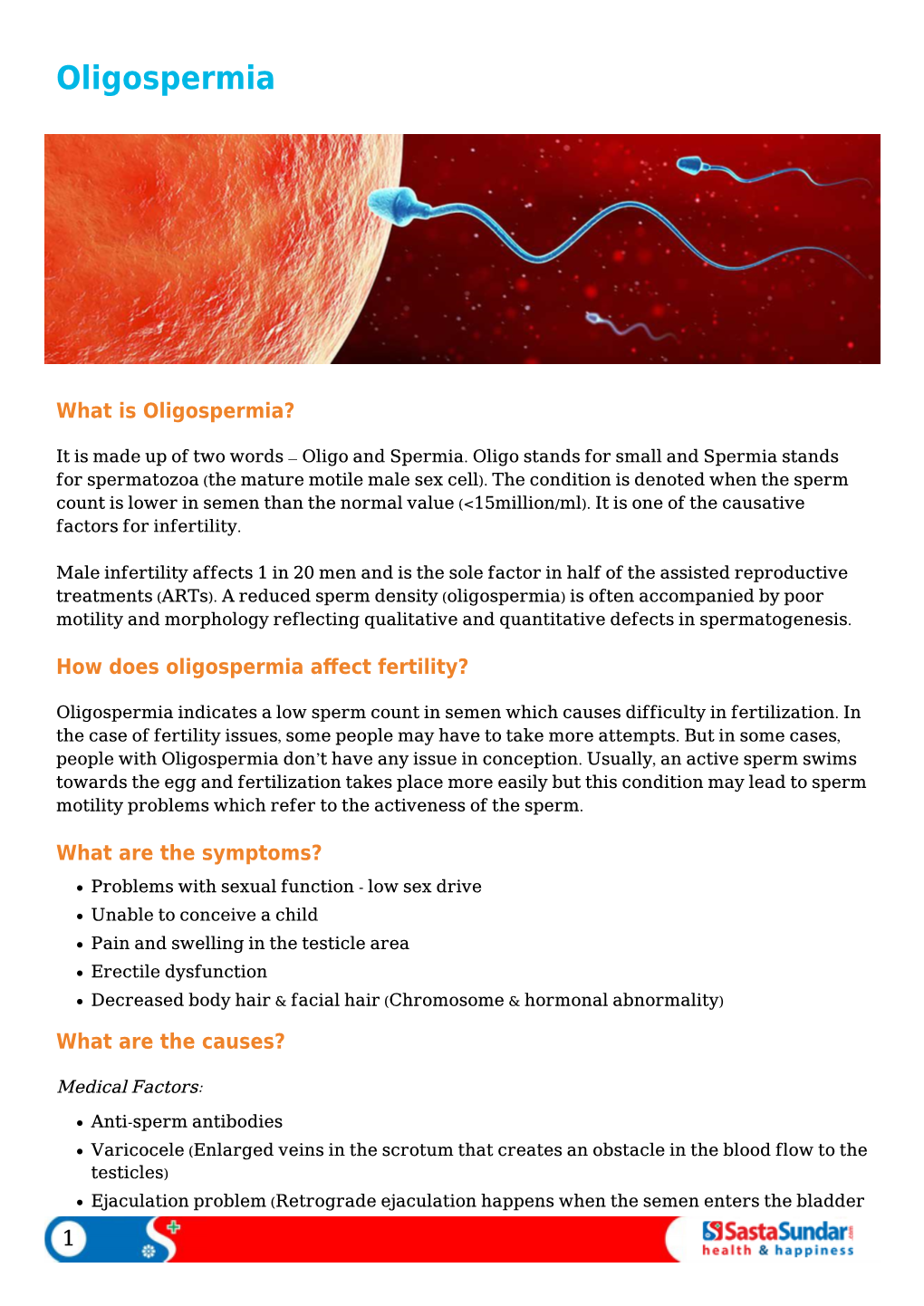 Oligospermia