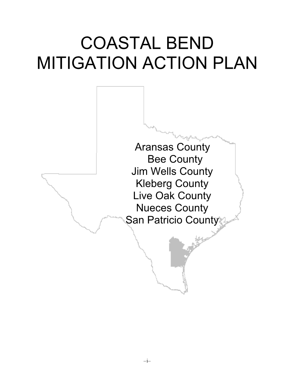 Coastal Bend Mitigation Action Plan