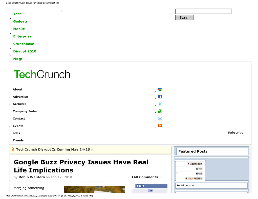 Google Buzz Privacy Issues Have Real Life Implications