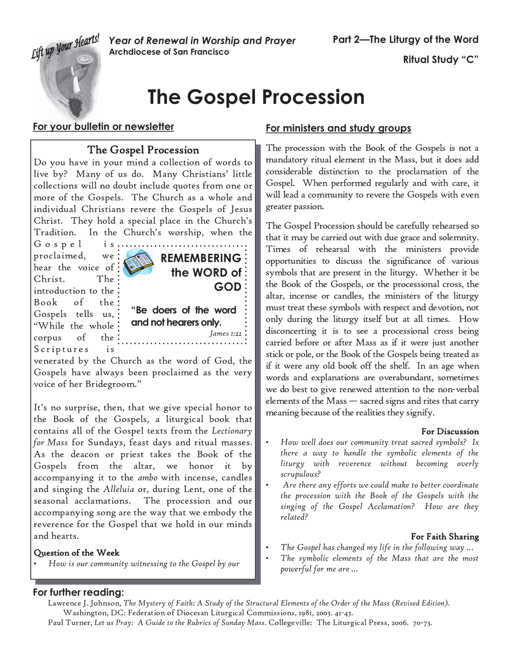 Liturgy of the Word -- the Gospel Procession