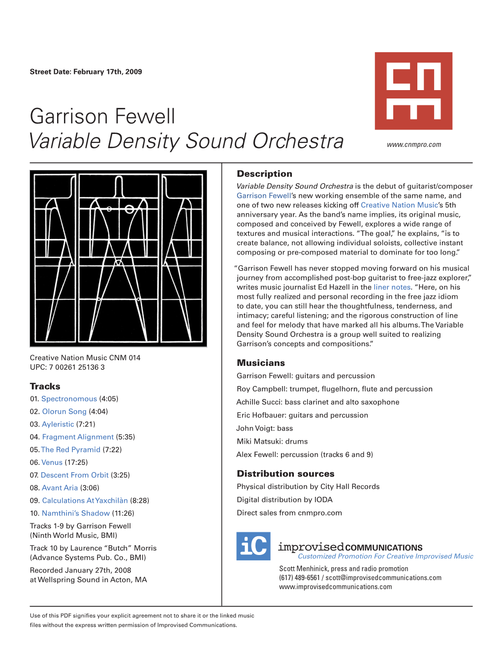 Garrison Fewell Variable Density Sound Orchestra