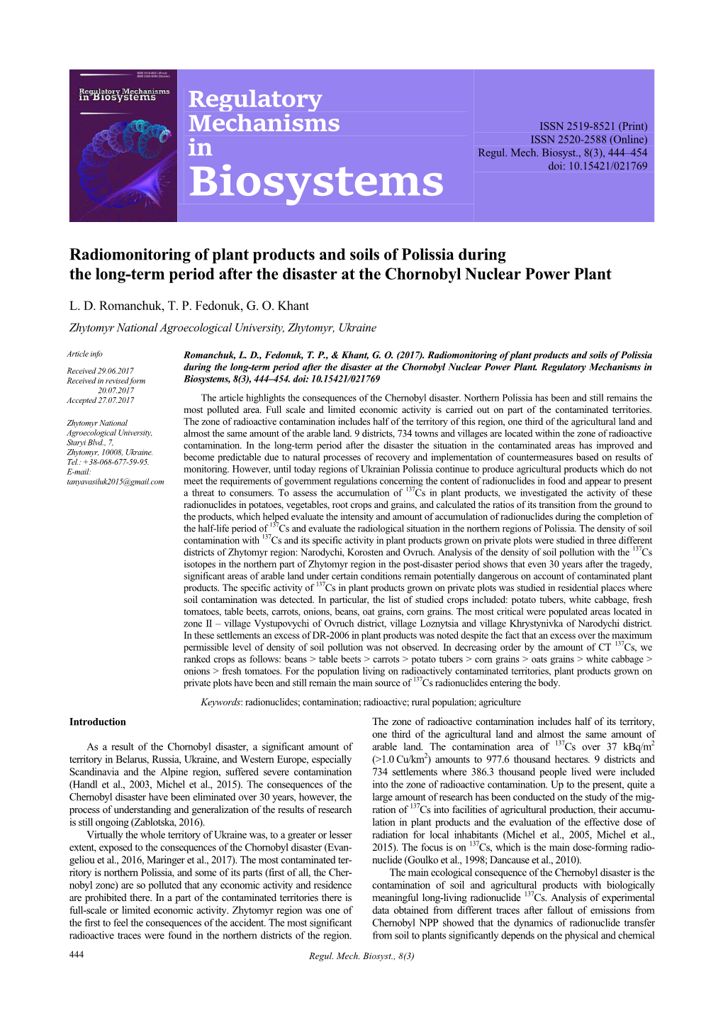 Biosystems Diversity