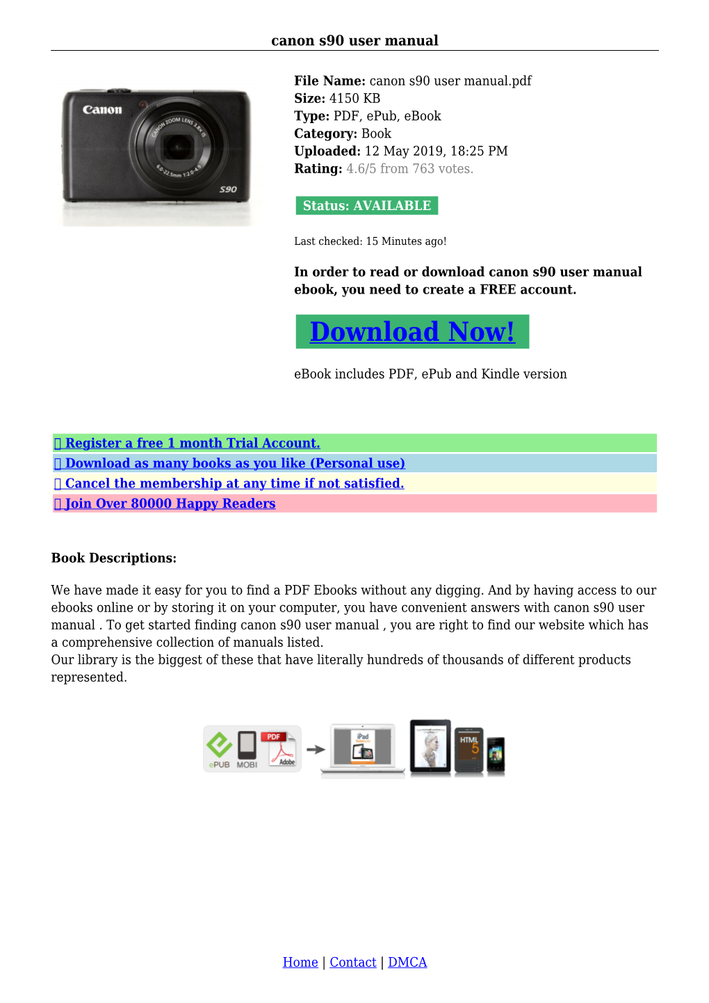 Canon S90 User Manual
