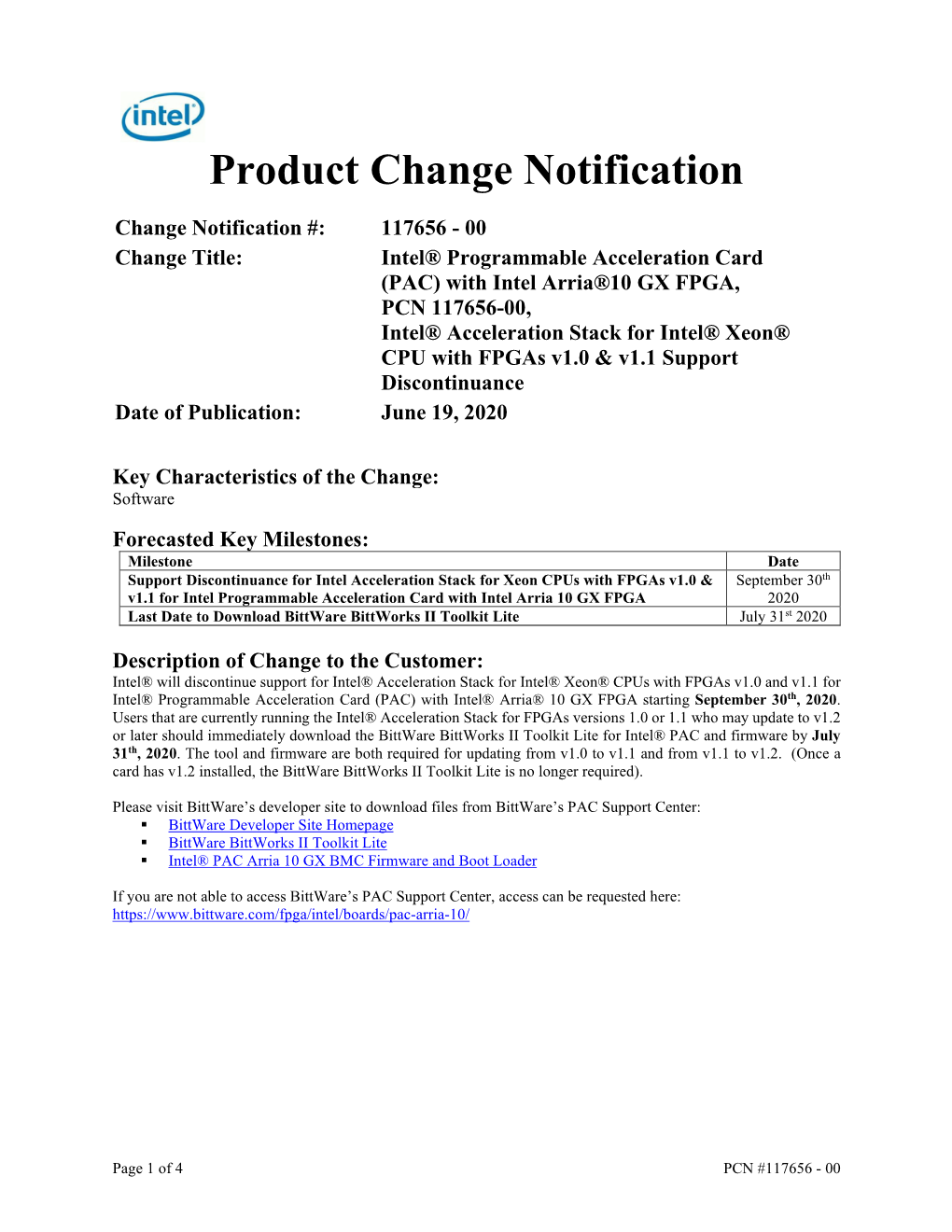 Product Change Notification (PDF)