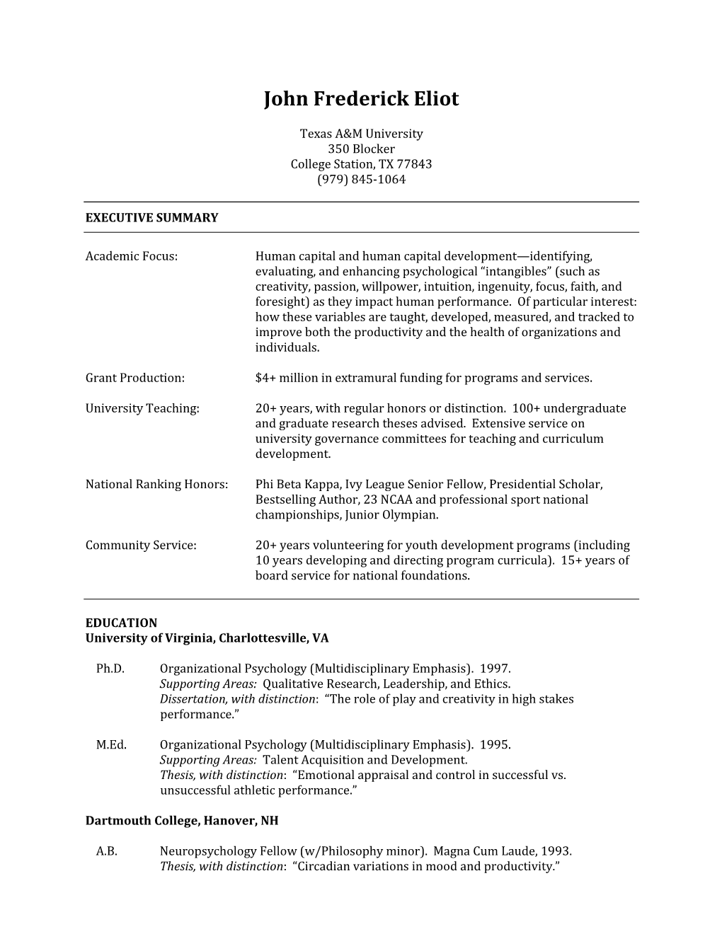 Curriculum Vitae