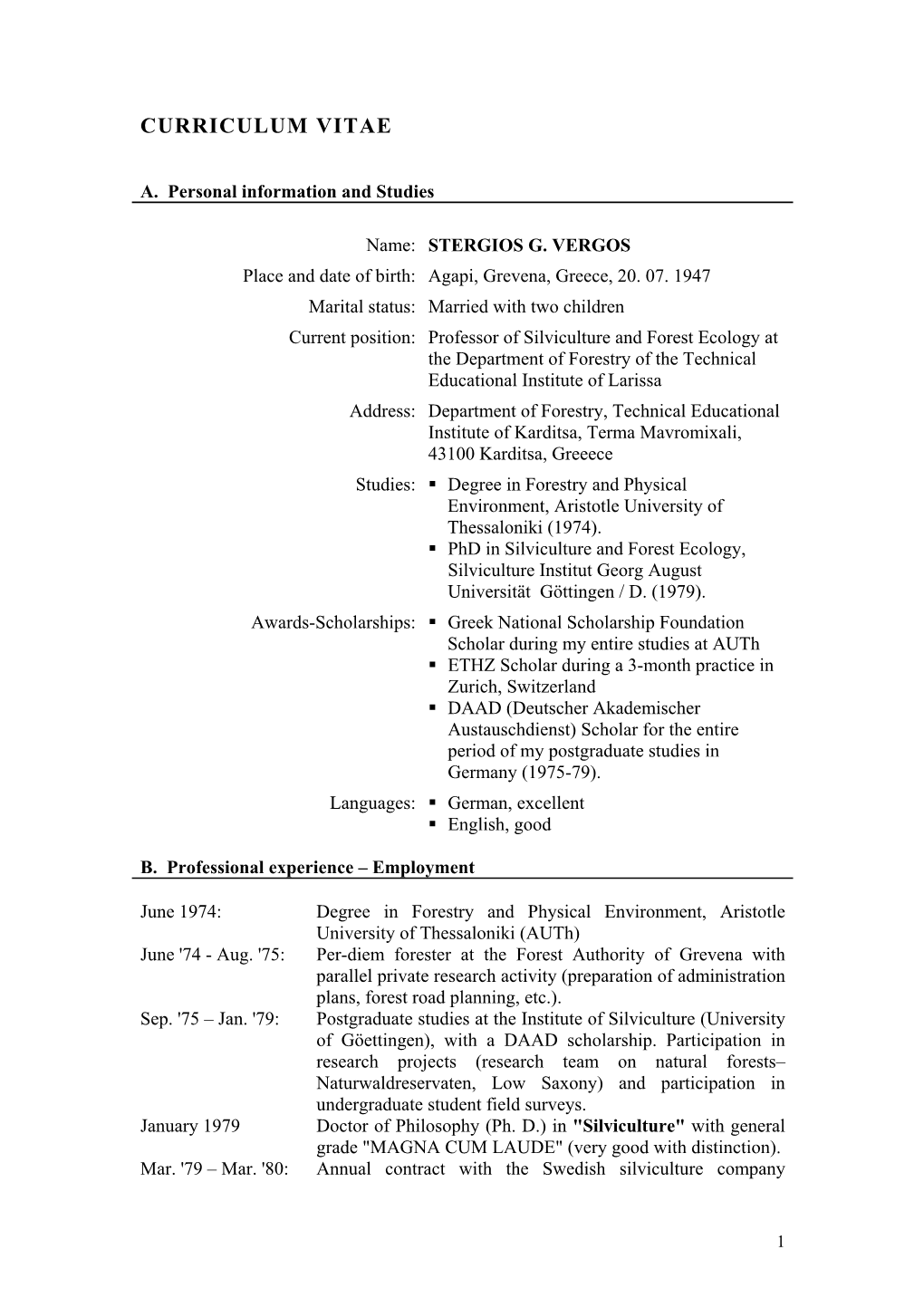 Curriculum Vitae