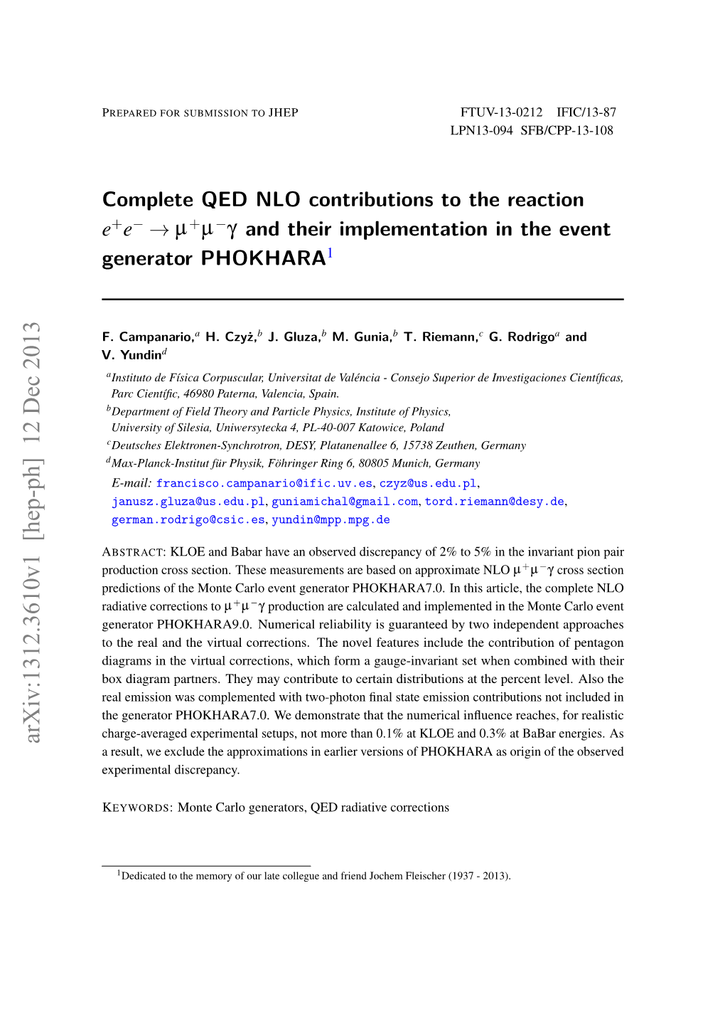 Complete QED NLO Contributions to the Reaction $ E^+ E^-\To\Mu^+\Mu