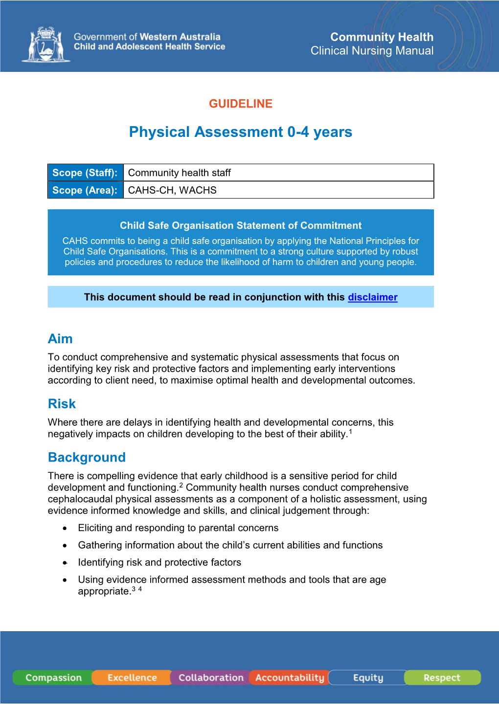 Physical Assessment 0-4 Years