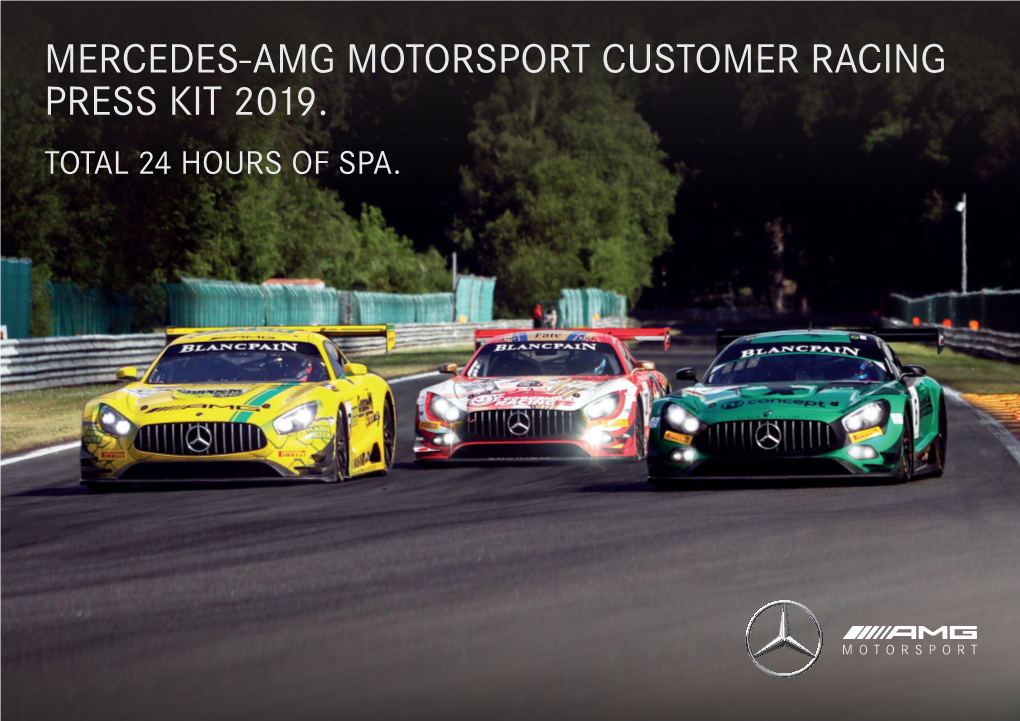 Mercedes-Amg Motorsport Customer Racing Press Kit 2019