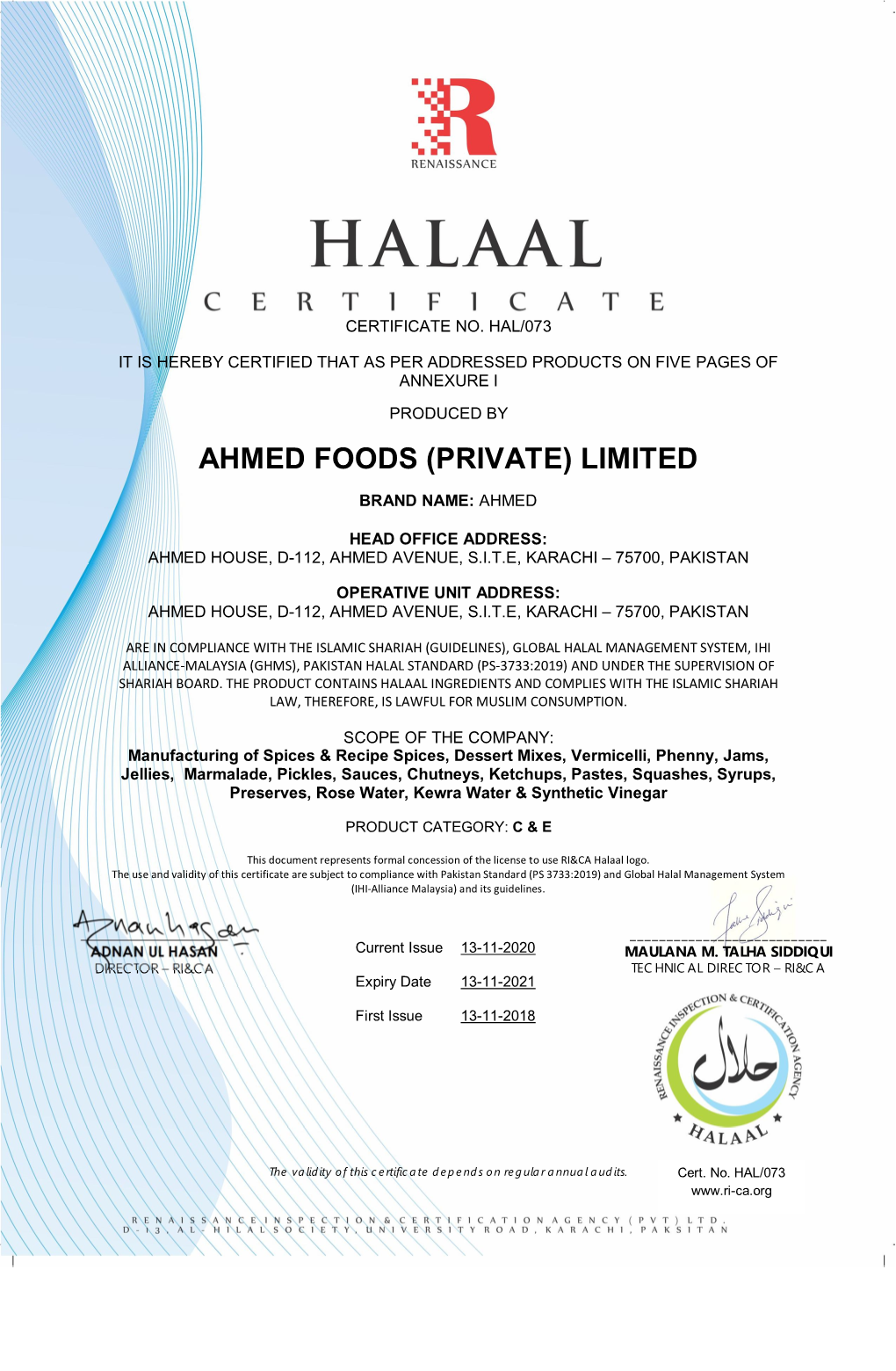 Ahmed Foods (Private) Limited