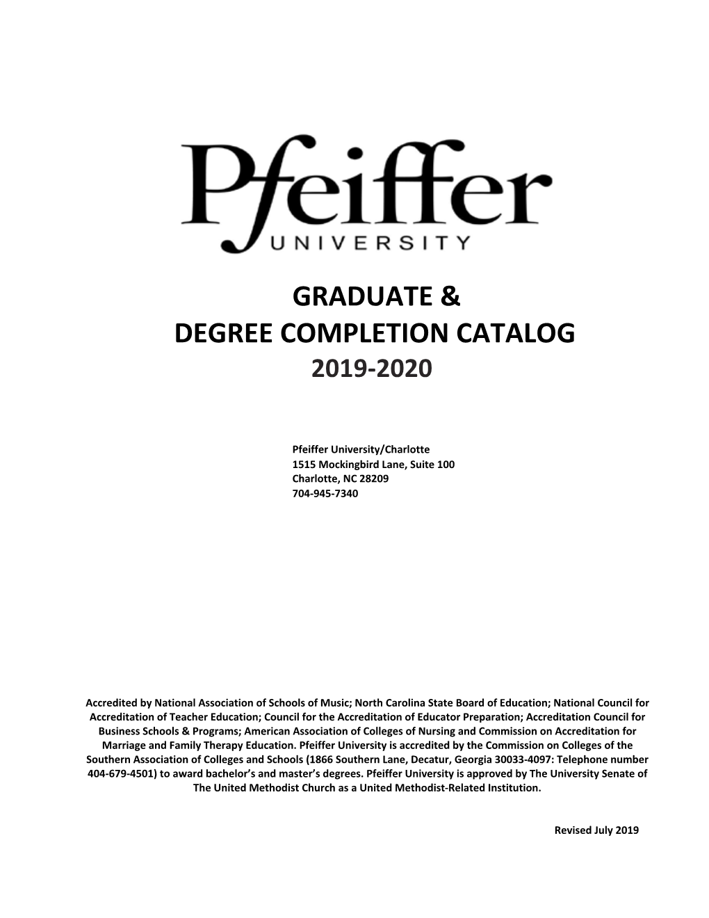 Graduate & Degree Completion Catalog