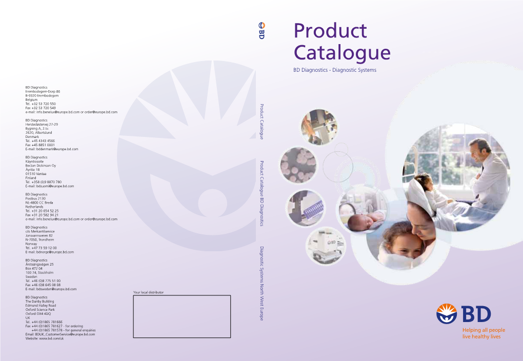 Product Catalogue BD Diagnostics - Diagnostic Systems