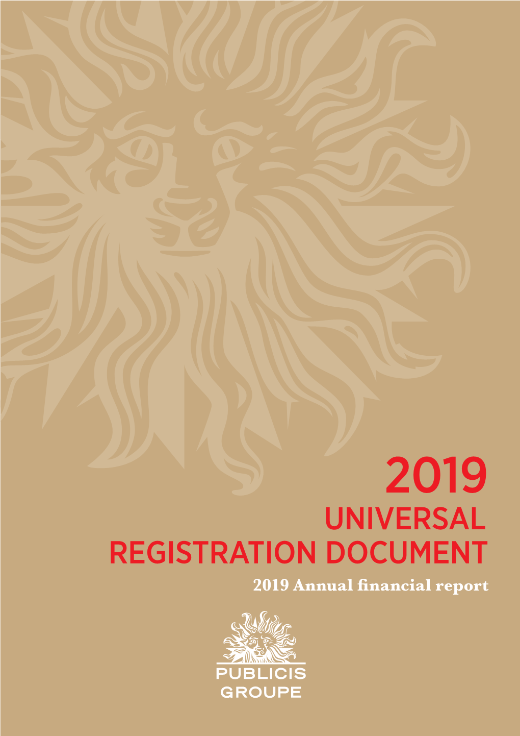 2019 UNIVERSAL REGISTRATION DOCUMENT -Financial Report