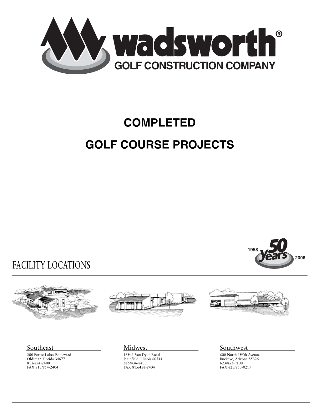 Completed Golf Course Projects