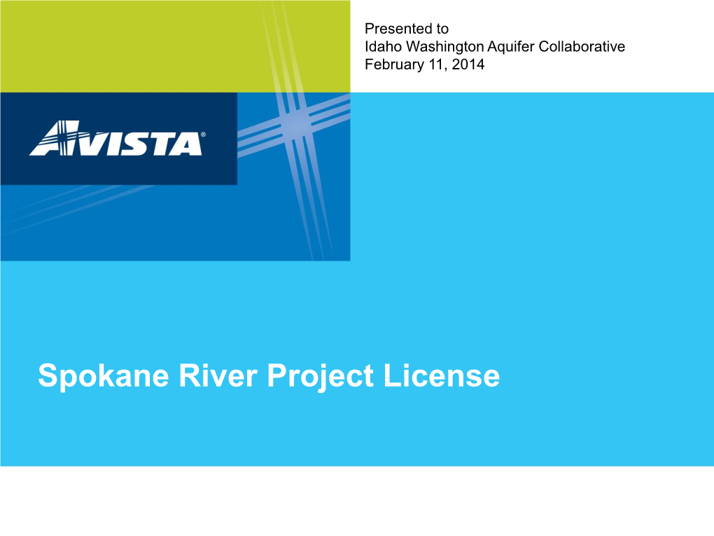 Avista Spokane River Project