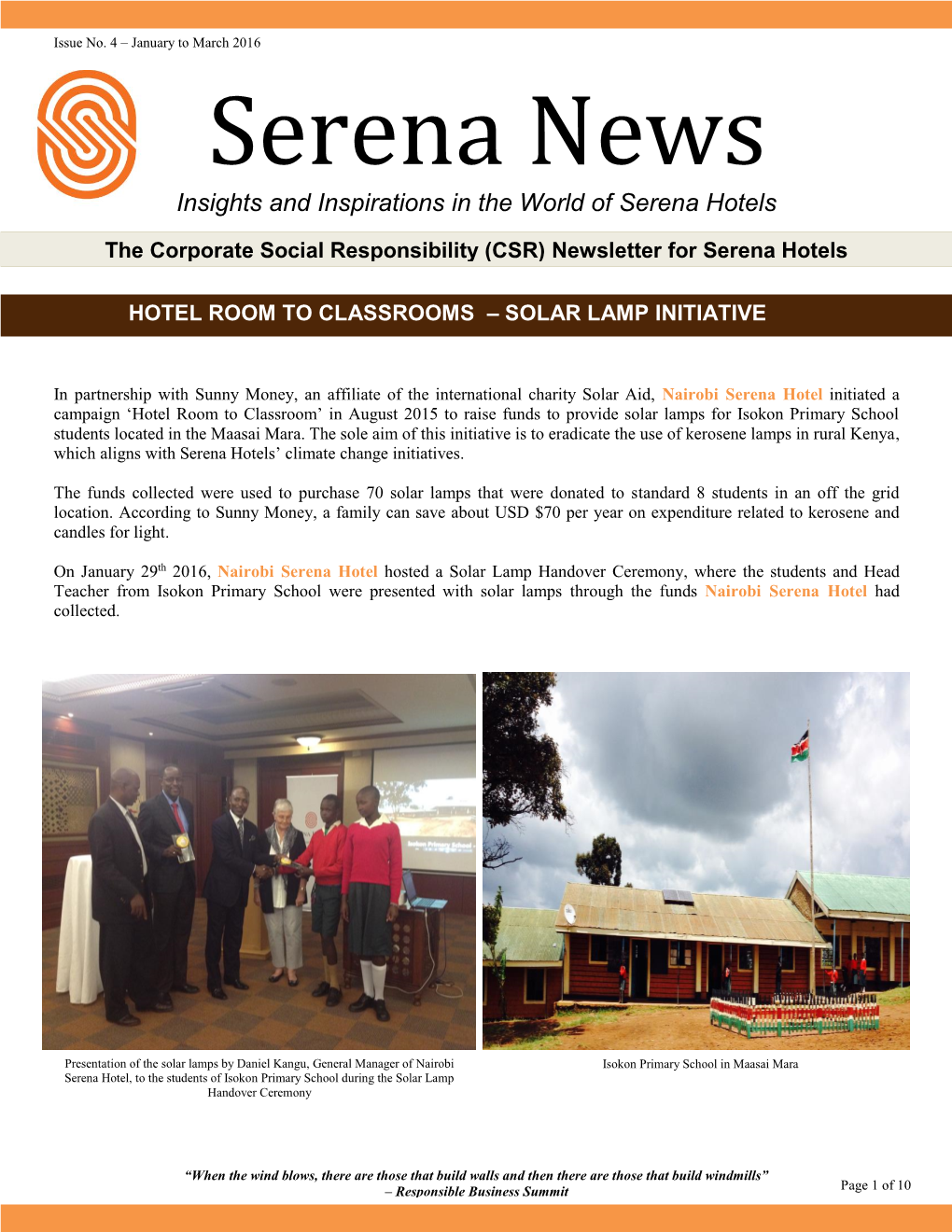 Serena News Insights and Inspirations in the World of Serena Hotels