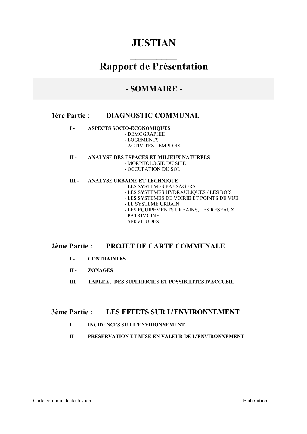 JUSTIAN ___Rapport De Présentation