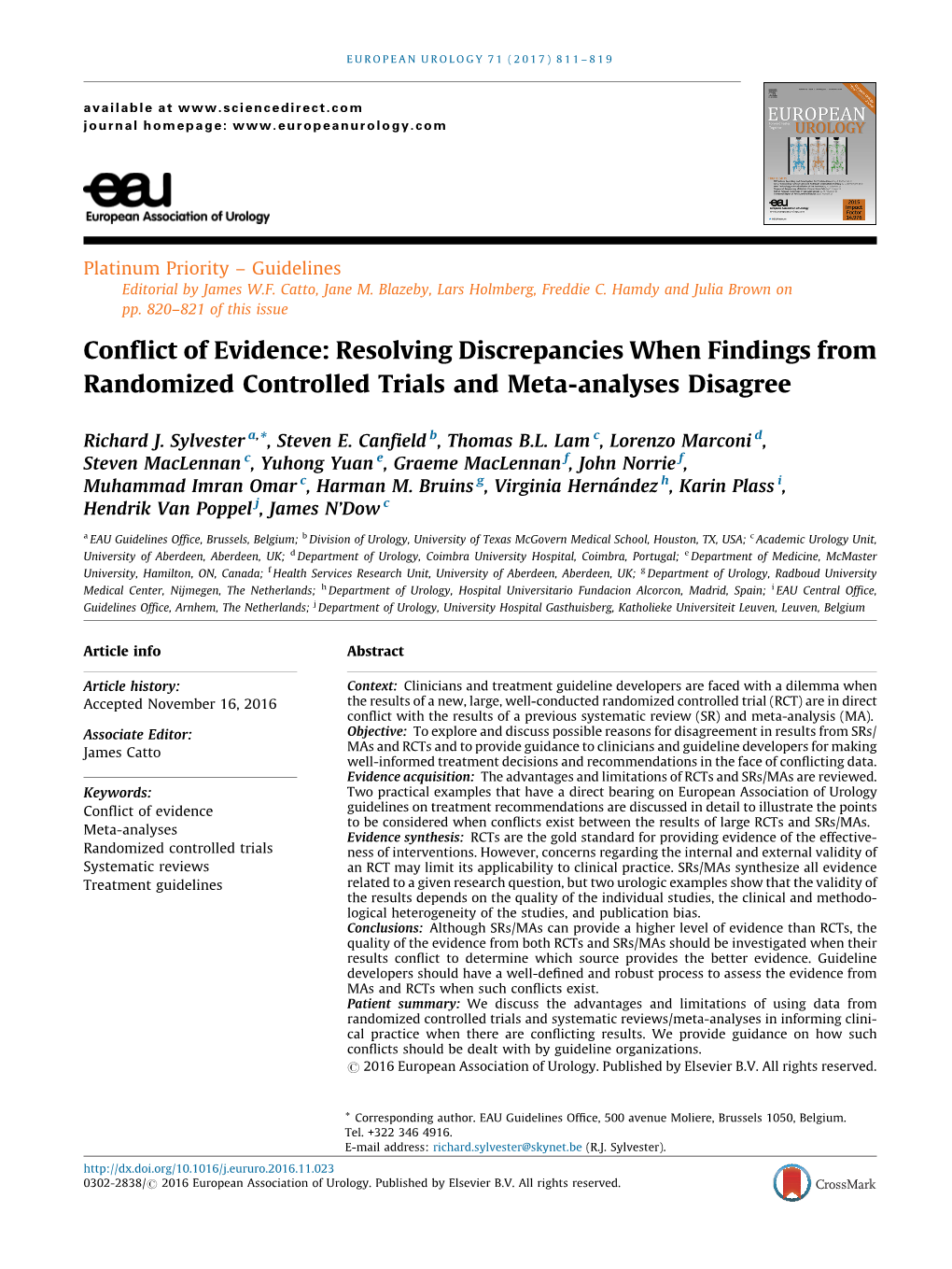 Conflict of Evidence: Resolving Discrepancies When Findings from Randomized Controlled Trials and Meta-Analyses Disagree