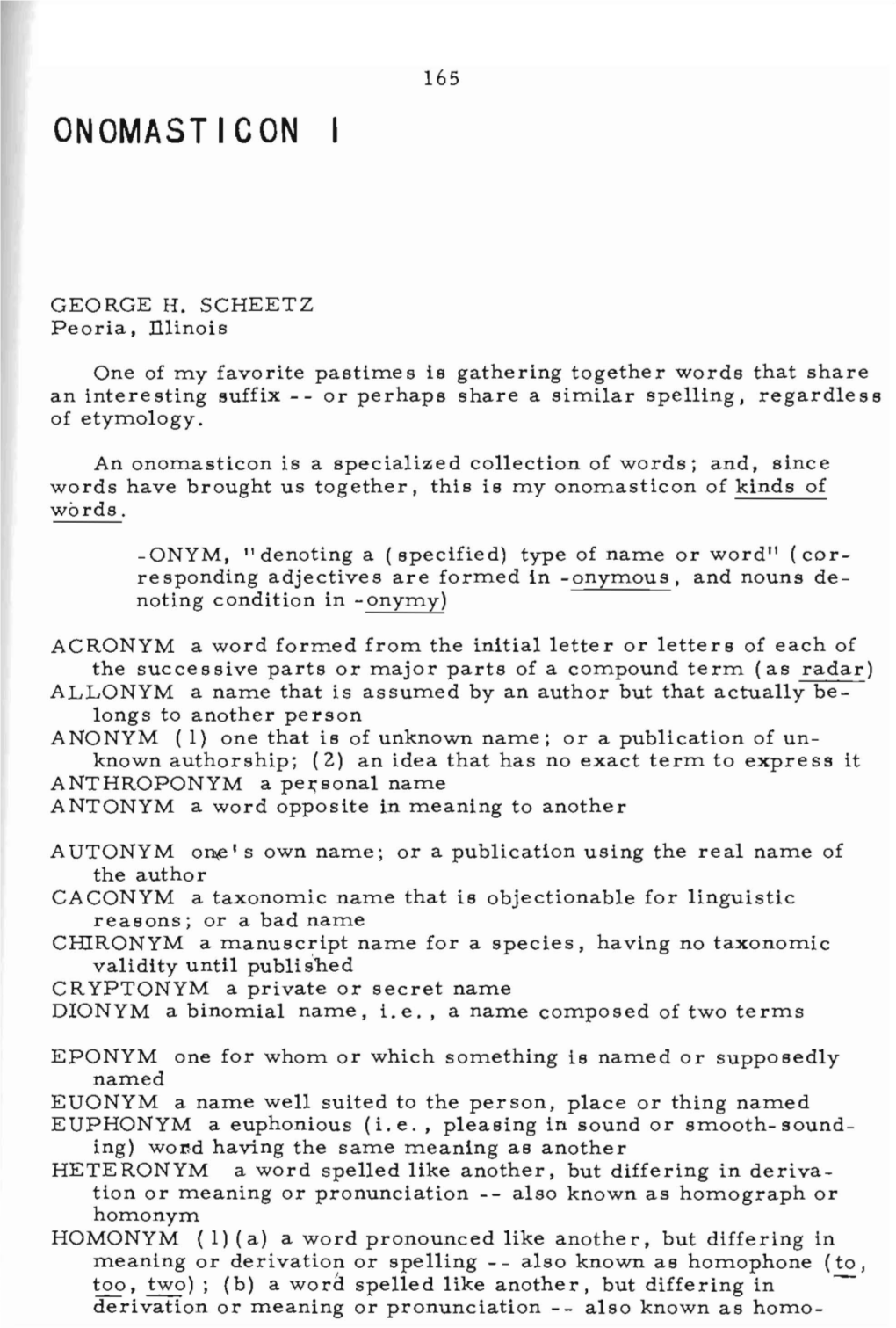 Onomasticon Is a Specialized Collection of Words; And, Since Words Have Brought Us Together, This Is My Onomasticon of Kinds of 5 Yield Web 3 Words