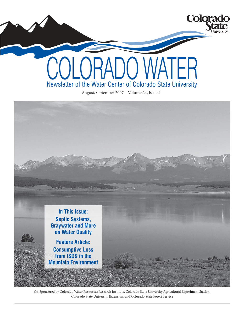 In This Issue: Septic Systems, Graywater and More on Water Quality Feature Article: Consumptive Loss from ISDS in the Mountain Environment