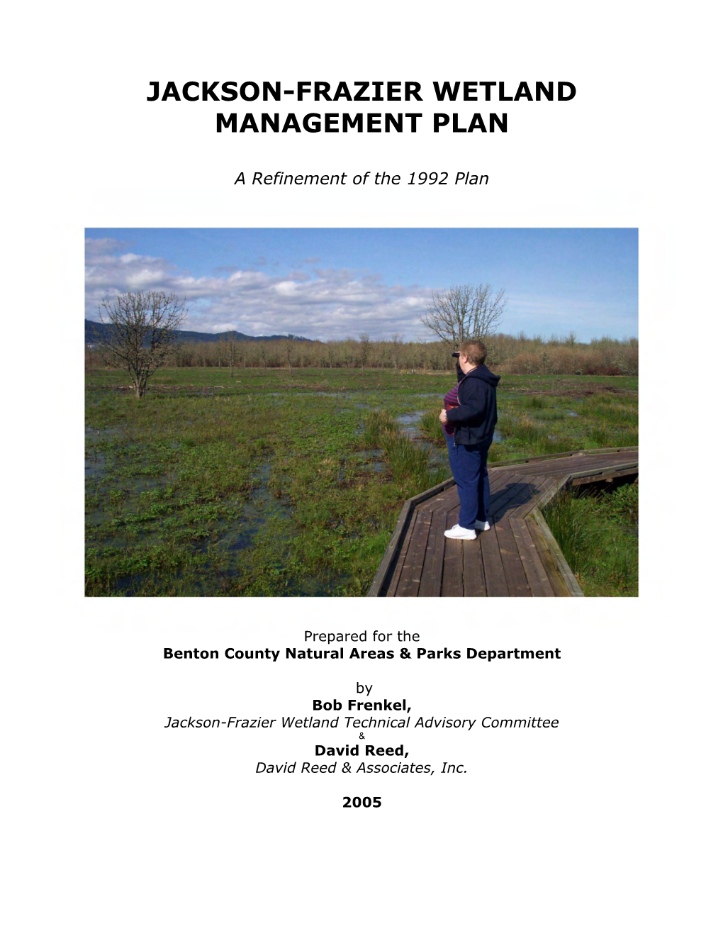 Jackson-Frazier Wetland Management Plan