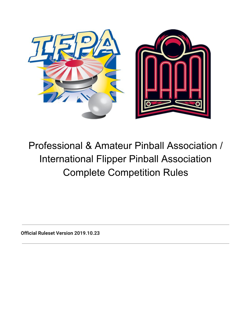 Professional & Amateur Pinball Association / International Flipper