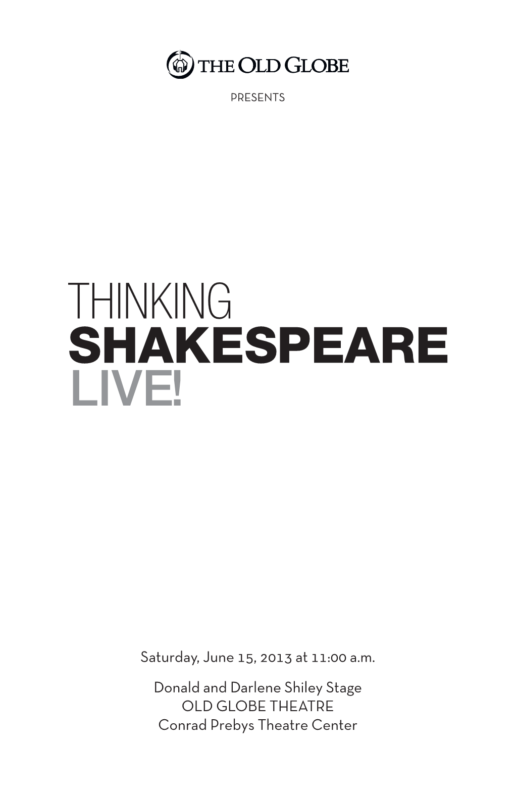 Thinking Shakespeare Live!