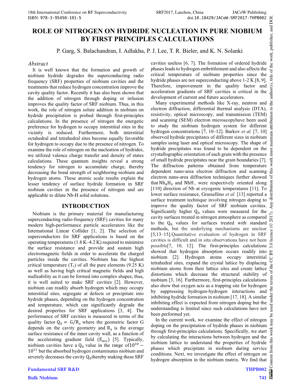 Role of Nitrogen on Hydride Nucleation in Pure Niobium by First Principles Calculations P