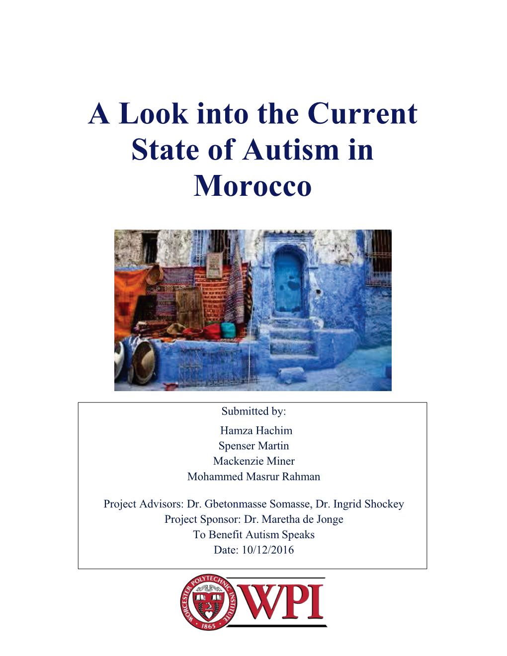 A Look Into the Current State of Autism in Morocco