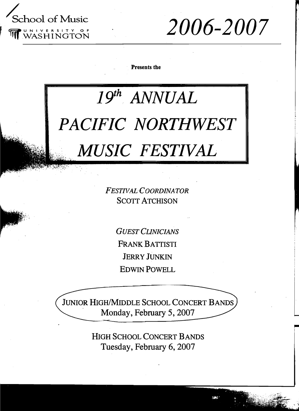 19 Annual Pacific Northwest Music Festival