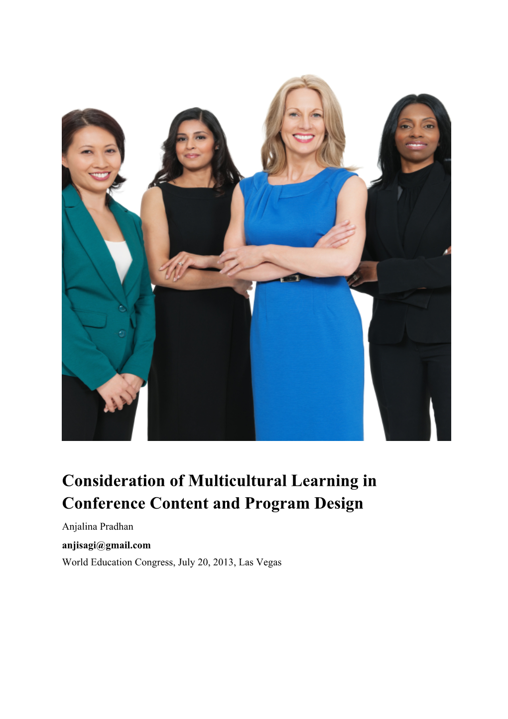 Consideration of Multicultural Learning in Conference Content